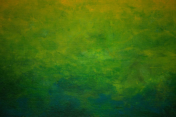 istock Painted Green grunge texture on canvas 1486348427