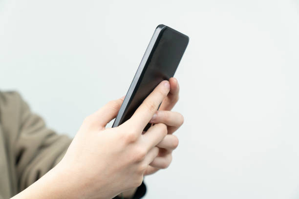 istock Smartphone mockup. New frameless smartphone mockup. Isolated on white background. 1486349105