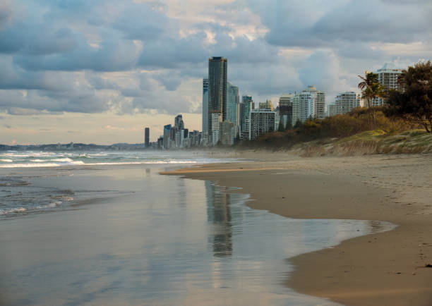 istock Gold Coast skyline from Surfers Paradise Beach, Queensland, Australia 1486349521