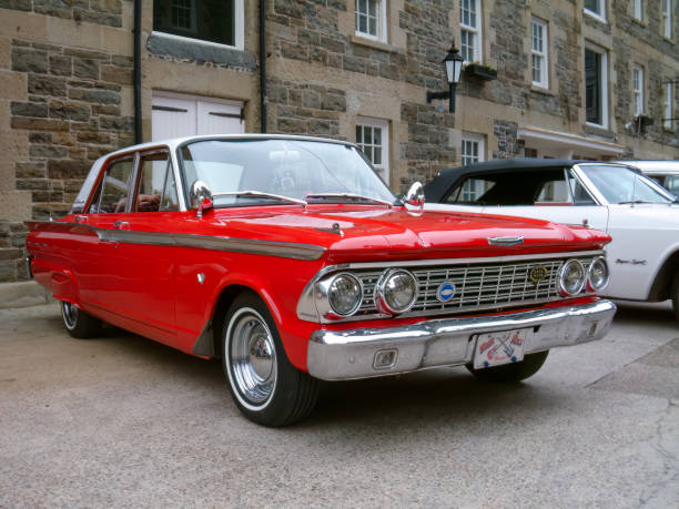 Halifax, Nova Scotia, Canada - June 18, 2005 :  1962 Ford Fairlane 4 door parked at Historic Properties in the downtown area of Halifax, NS, Canada.