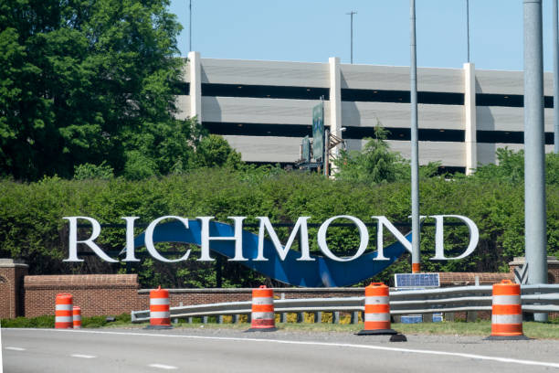 istock Richmond city sign seen from I-95 1486352679