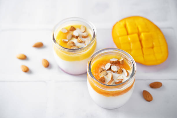 istock Greek yogurt mango healthy breakfast in a jar 1486354553