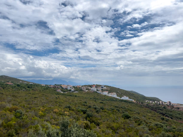 istock Town high in the mountains against a cloudy sky 1486356486