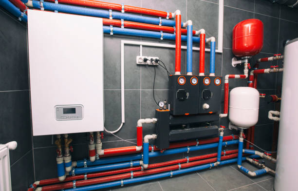 istock A modern electic boiler room. Equipment for modern heating system as a boiler, heater,pipes, expansion tank and other 1486358061