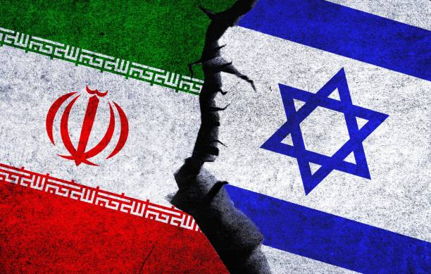 istock Israel and Iran flag together. Israel and Iran conflict 1486359716