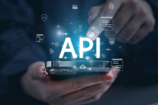 API, Application programming interface, Technology and software development tool, API technology Integration, Internet and networking concept