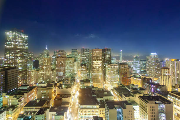 istock aerial of San Francisco by night 1486360599