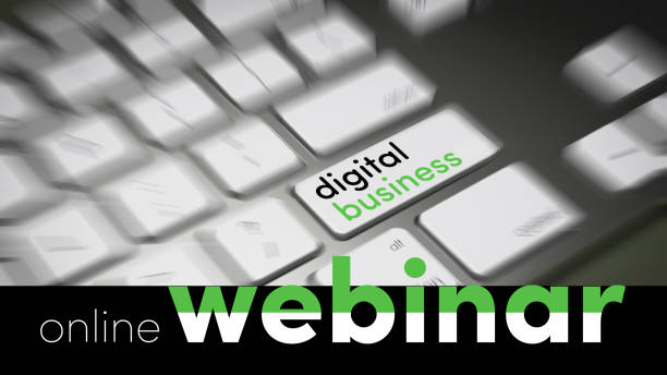 digital business webinar concept - faq connection computer keyboard learning imagens e fotografias de stock