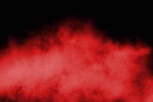 istock Red smoke stage studio. Abstract fog texture overlays. 1486372862