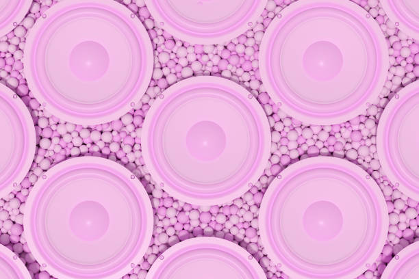 istock Audio Speaker on Balls, Music Party Background 1486372982