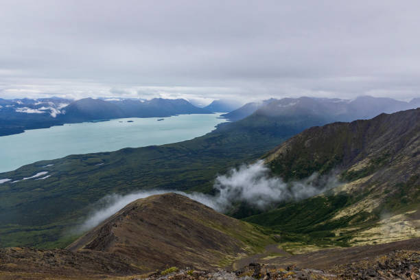 Beautiful landscape view of Lake Clark National Park near Port Alsworth in Alaska.