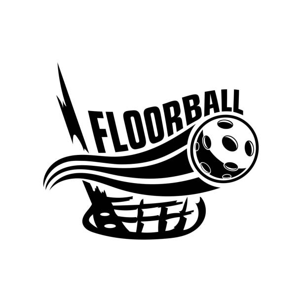 ilustrações de stock, clip art, desenhos animados e ícones de floorball emblem. floorball emblem for you design. - teamsport