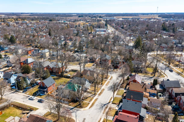 istock Aerial cityscape, Stratford, Canada 1486387137