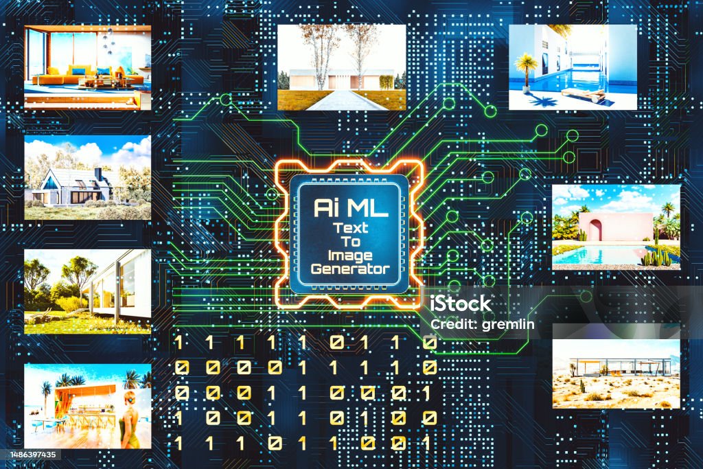 Image Generation Machine Learning Ai Machine Learning Image Of Text To Image Generation Models Stock ...