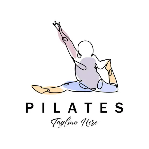 Vector illustration of Pilates