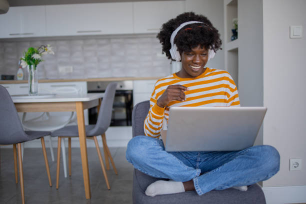 istock Young woman working from home 1486413507