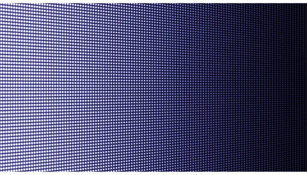 Vector illustration of Blue gradient videowall. Pixel screen. Led TV digital displaytexture. Lcd monitor with points. Electronic diode effect.