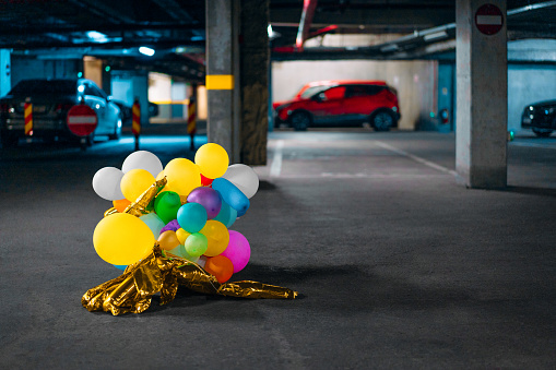 Bunch of balloons indoor