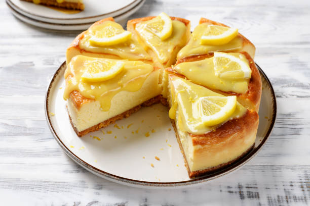 istock Fresh baked homemade lemon cheesecake 1486446982