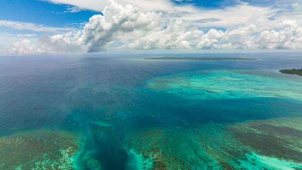istock Seascape with sea and island. 1486449942