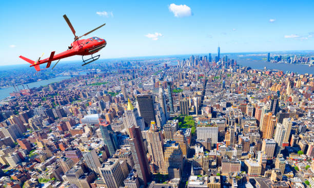 istock Helicopter tour over Manhattan. 1486472367