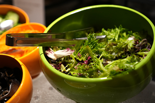 Assorted Vegetables in Bowls on the Buffet Table