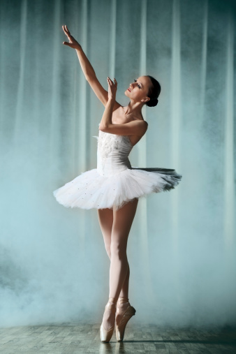 classical ballet dancer dancing on the stage