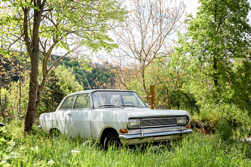 Abandoned German classic retro car