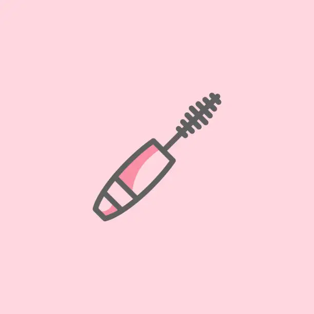 Vector illustration of Mascara beauty Icon