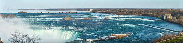istock Panoramic view of Niagara Falls. View from the Canadian side in spring 1486493448