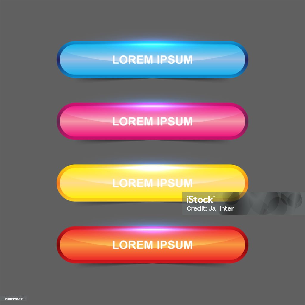 Lower Third Label Design Template Four Shiny Lower Third Label Stock Illustration - Download ...