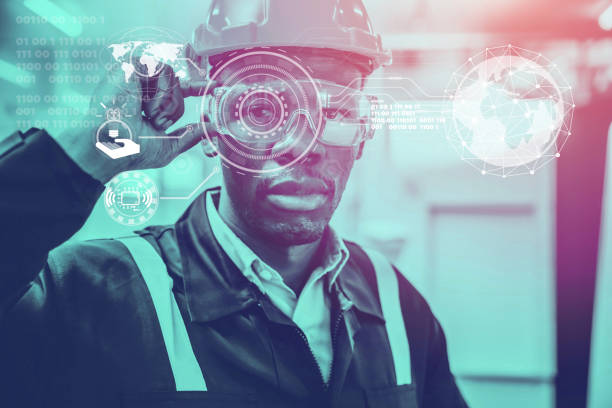 istock Smart Engineer human resources futuristic IOT in Industry 4.0. The next generation of advance skill vision worker for high productivity concept. 1486501289