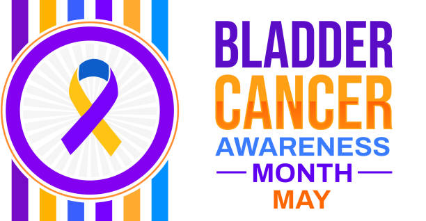 May is Bladder cancer awareness month, colorful background with ribbon and shapes design. Awareness month for bladder cancer concept backdrop design May is Bladder cancer awareness month, colorful background with ribbon and shapes design. Awareness month for bladder cancer concept backdrop bladder cancer stock illustrations