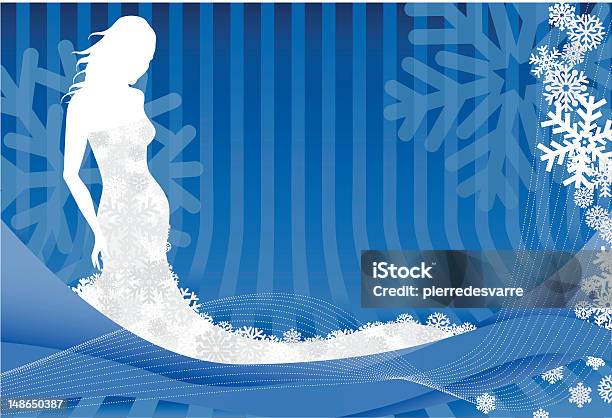 Vector Winter Princess Stock Illustration - Download Image Now - Abstract, Blue, Bright