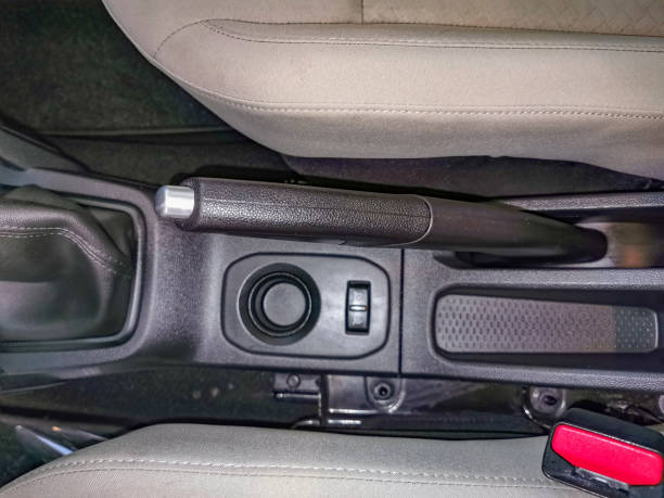 istock car hand brake closeup view 1486503991