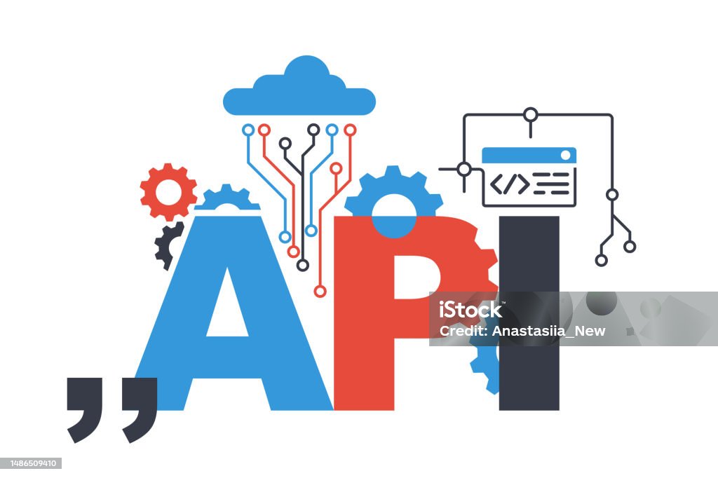 Ilustración de Concepto De Api Api Como Símbolo Del Código Terminado ...