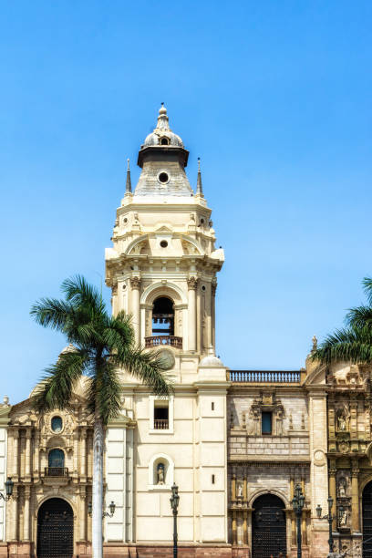 istock The Basilica Cathedral Tower of Lima 1486518118
