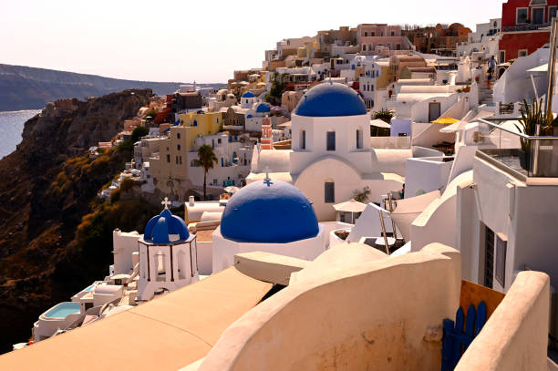 istock Blue domes in Santorin Oia 1486519311