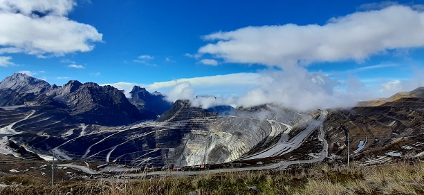 Open pit Grasberg from Papua, Indonesia