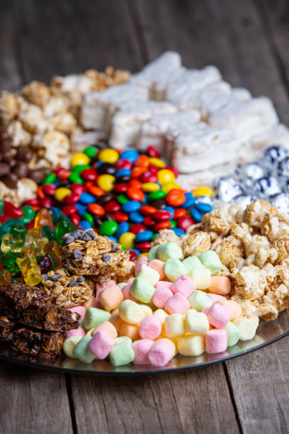 istock Kids candy charcuterie board for a birthday party 1486537250