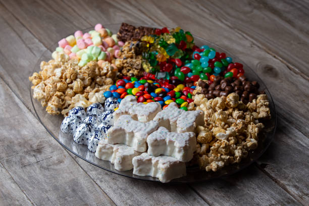 istock Kids candy charcuterie board for a birthday party 1486537305