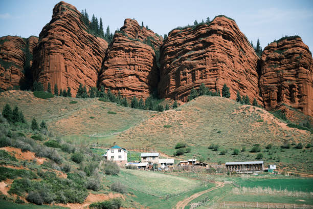 istock Remote village at red rock mountains 1486540172