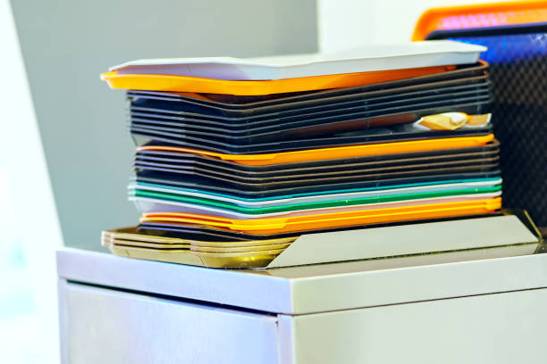istock A stack of different colors of spacing on a metal garbage box 1486542651