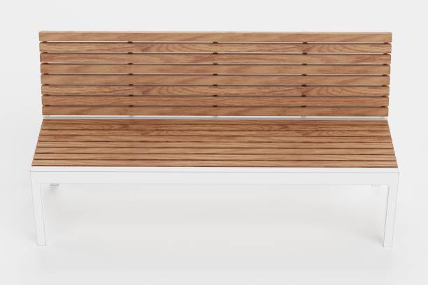 istock Realistic 3D Render of Garden Bench 1486546067