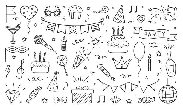 bildbanksillustrationer, clip art samt tecknat material och ikoner med ðñð°ñð¸ðºð° ð¸ ð¸ð»ð»ññññð°ñð¸ð¸ - party