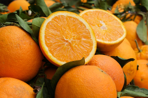 istock Ripe tasty natural oranges as background 1486552861