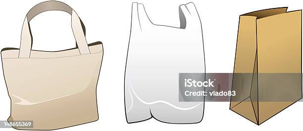 Vetores de Malas e mais imagens de Saco Plástico - Saco Plástico, Bolsa - Objeto manufaturado, Branco