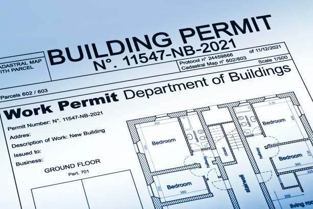 concepto de permiso de construcción aprobado con proyecto de construcción residencial aprobado - aprobado fotografías e imágenes de stock