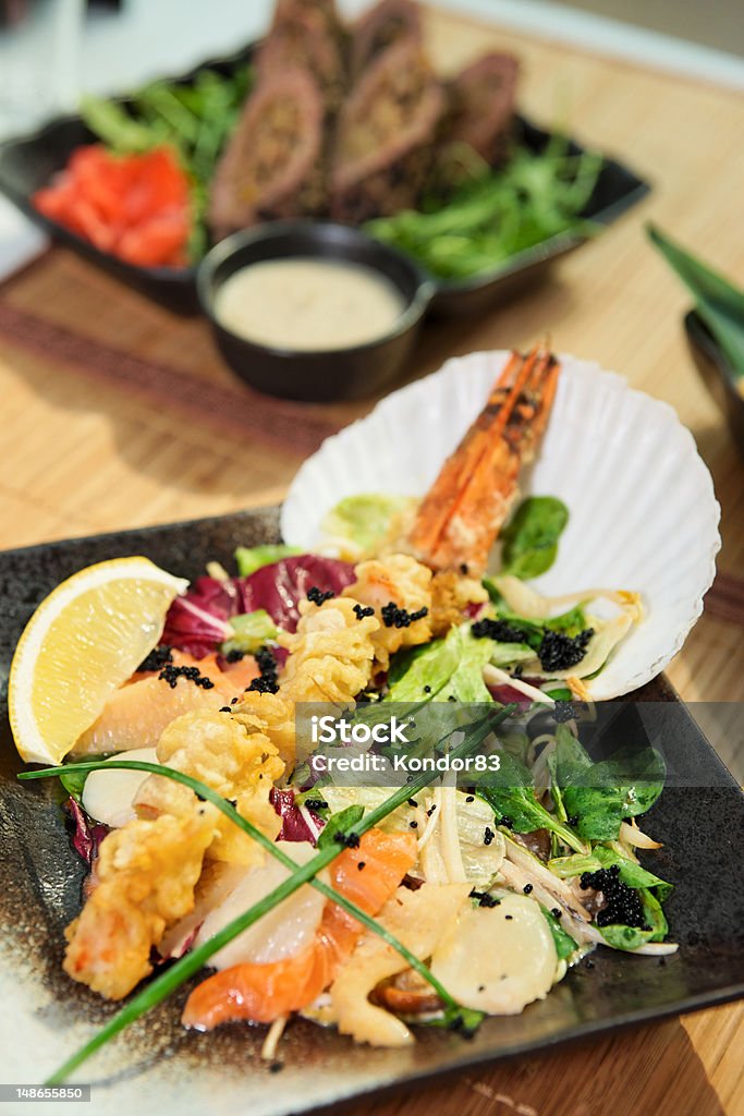 style asiatique un plat de fruits de mer - Photo de Aliment libre de droits