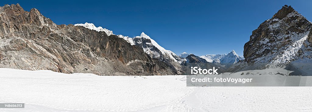 Cho La altitud glaciar paso Everest NP Himalayas - Foto de stock de Aire libre libre de derechos